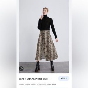 Zara, size small snakeskin skirt